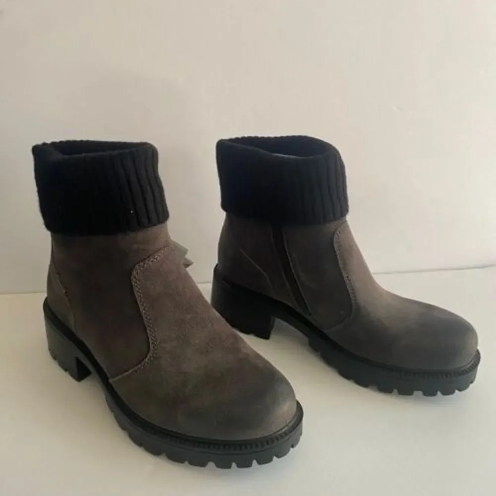IGI & Co Womens Dark Grey‎ Leather Booties Made in Italy Size 35 - US Size 5 New